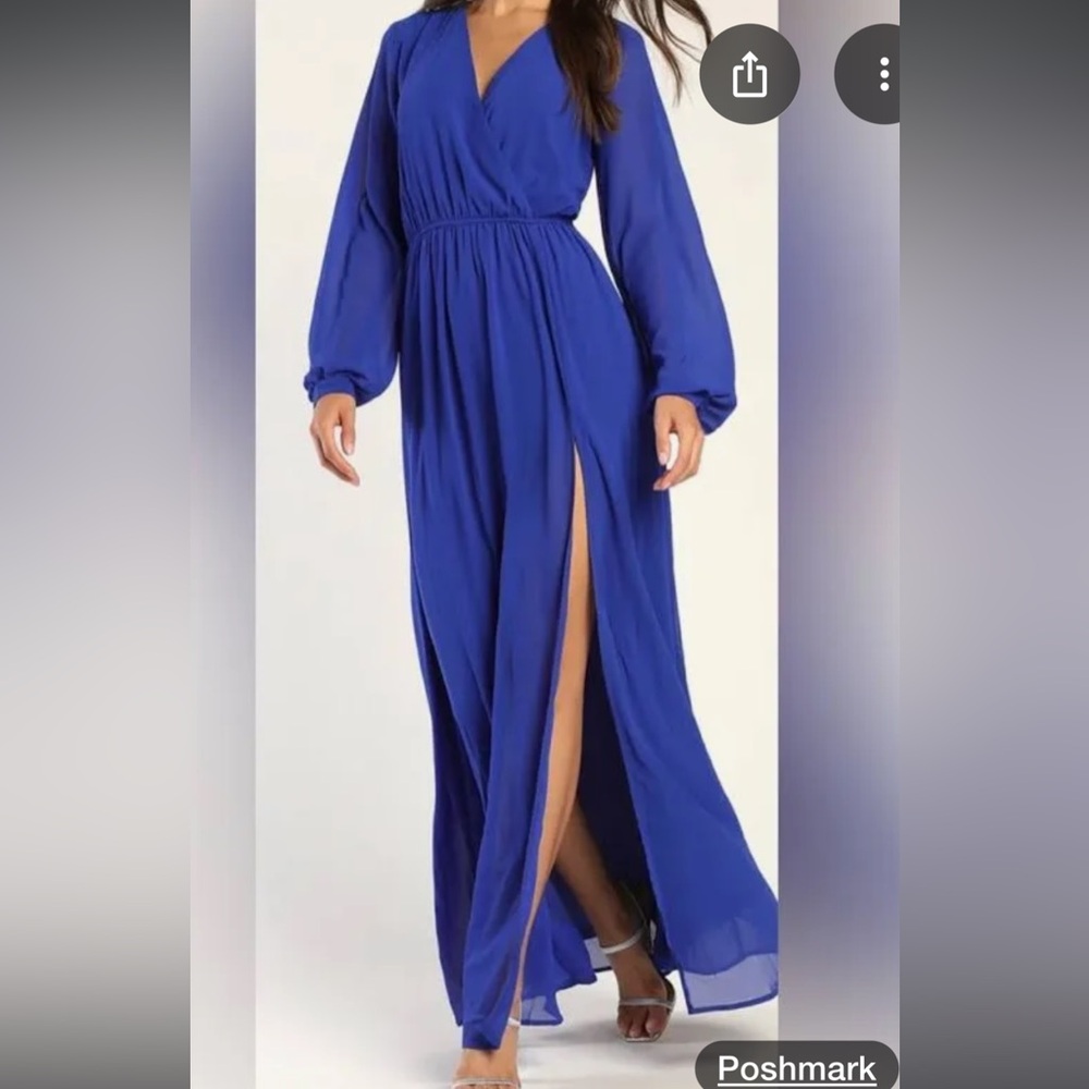 Elegant Royal Blue Maxi Dress